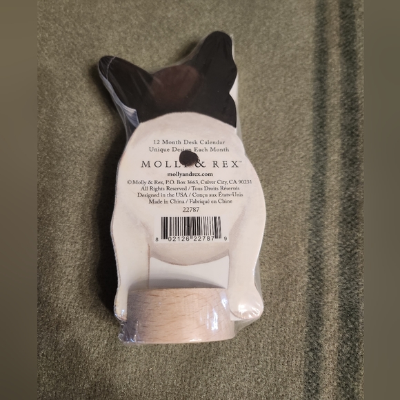 Molly & Rex Office Molly Rex French Bulldog Cardboard Desk Calendar